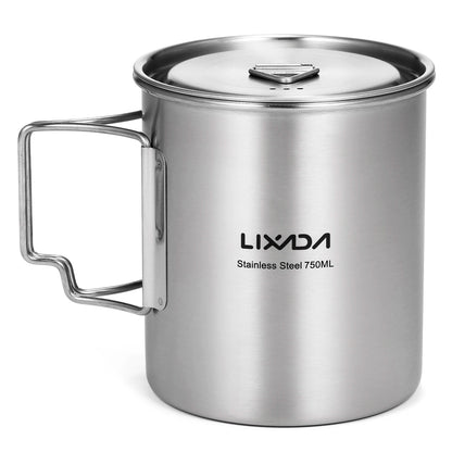 Lixada 750ml Stainless Steel Outdoor Cup