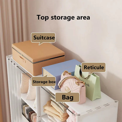 5/6 Layers Dustproof Plastic Wardrobe Storage Cabinet