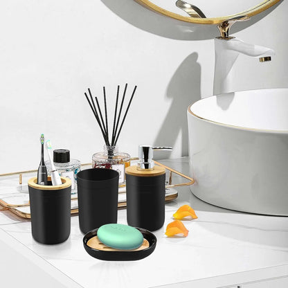 4-Piece Black Bathroom Set