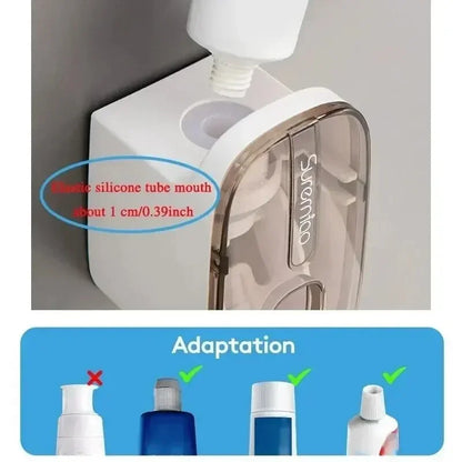 Toothpaste Dispenser Wall Mount Lazy Squeezer