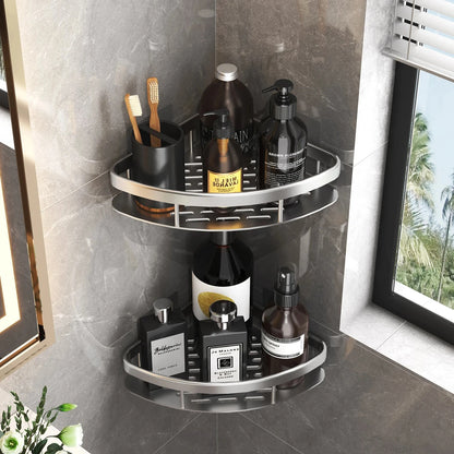 No Drill Bathroom Shelf