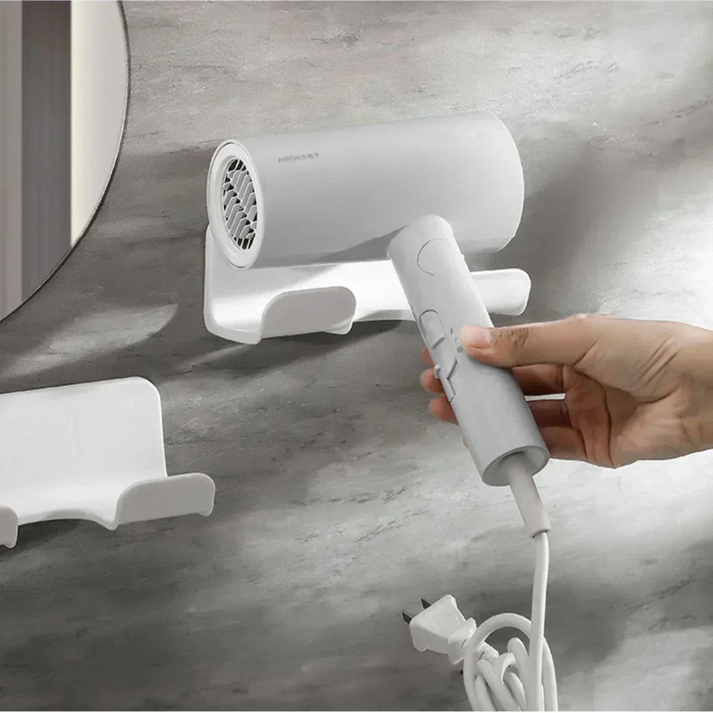 Wall Mounted Hair Dryer Holder Stand