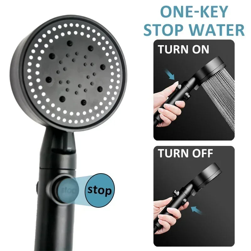 5-Mode Adjustable High Pressure Handheld Shower Head