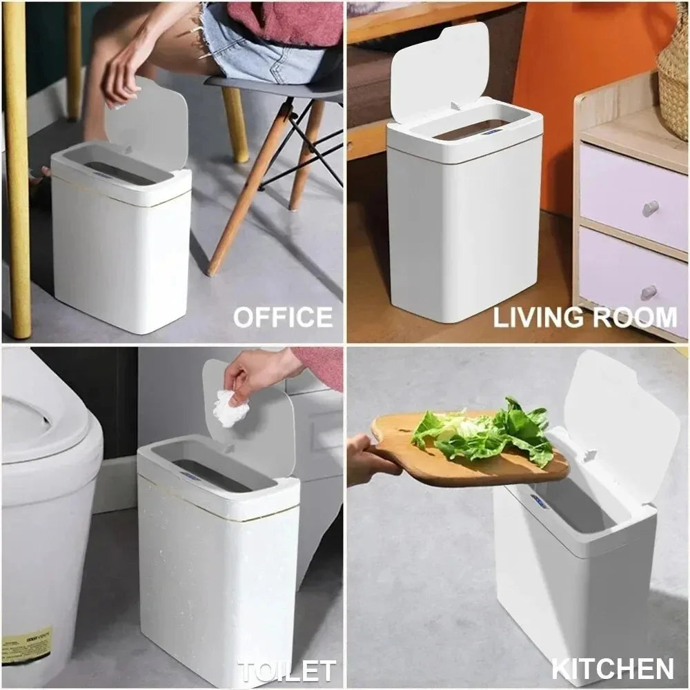 Smart Touchless Bathroom Trash Can