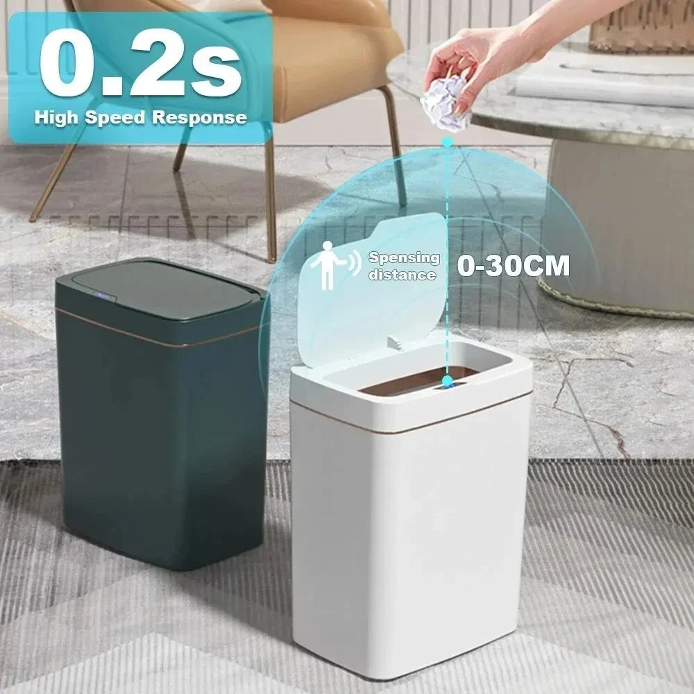 Smart Touchless Bathroom Trash Can