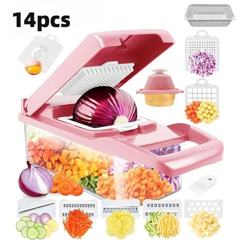 14-Piece Multi-functional Vegetable Cutter