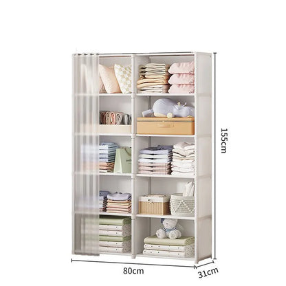 5/6 Layers Dustproof Plastic Wardrobe Storage Cabinet