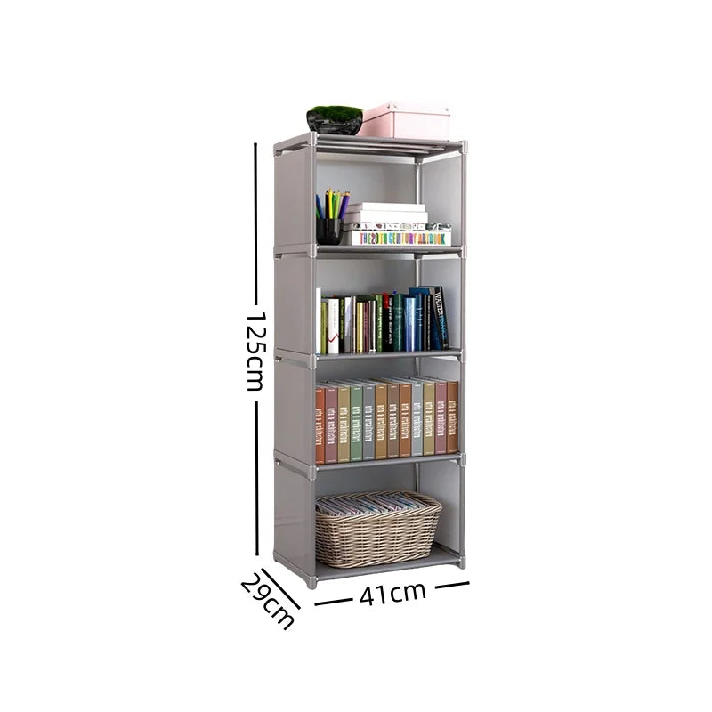 Multi-Layer Metal Bookshelf