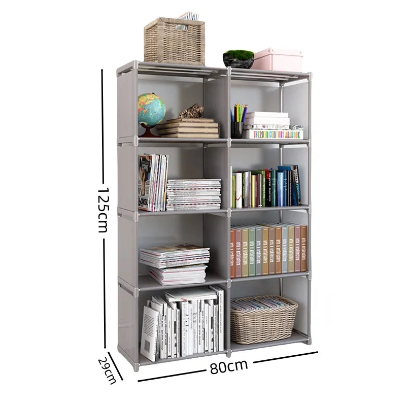 Multi-Layer Metal Bookshelf