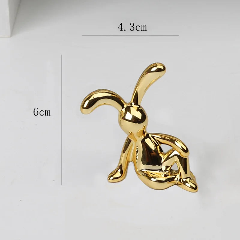 Creative Cartoon Sitting Posture Long-eared Rabbit Ornament