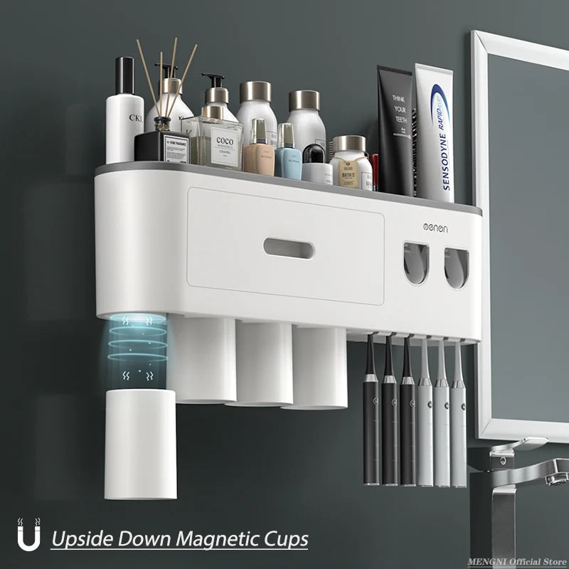 Magnetic Inverted Toothbrush Holder