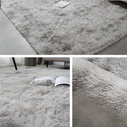 Soft Gray Plush Carpet