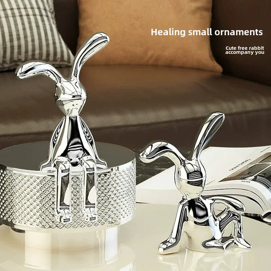 Creative Cartoon Sitting Posture Long-eared Rabbit Ornament