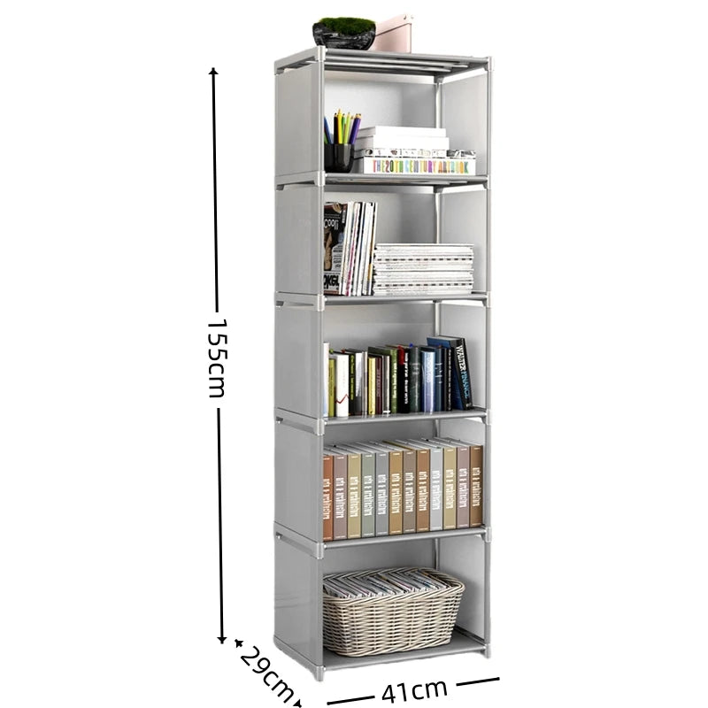 Multi-Layer Metal Bookshelf