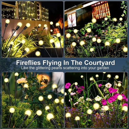 Solar Garden Light Swing LED Firefly Lamp