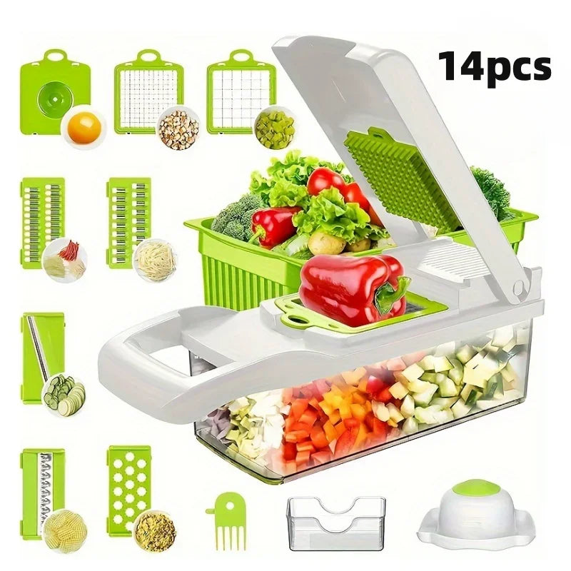 14-Piece Multi-functional Vegetable Cutter