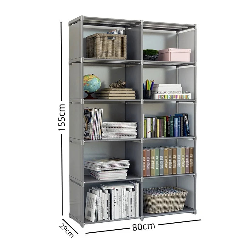 Multi-Layer Metal Bookshelf