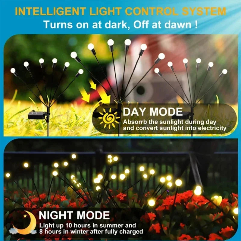 Solar Garden Light Swing LED Firefly Lamp