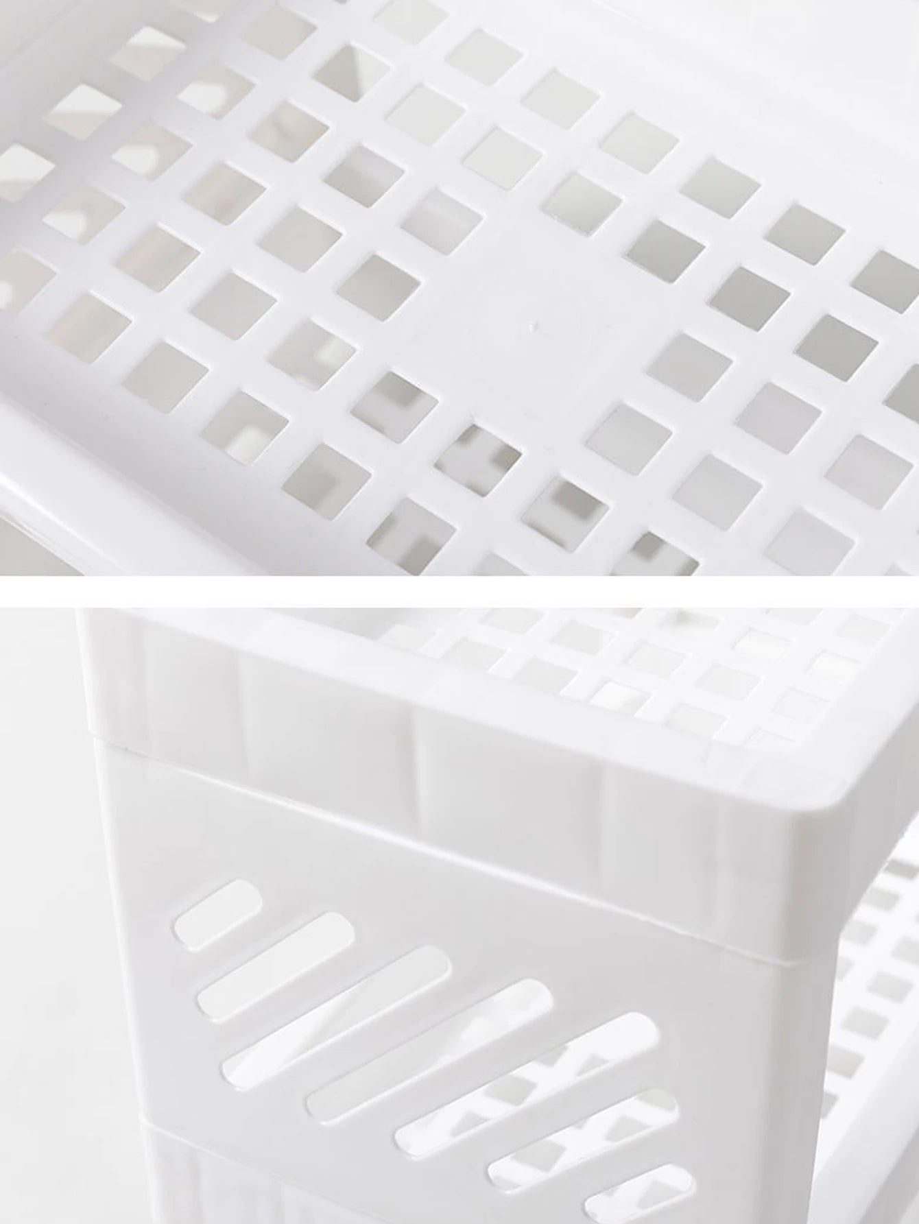 Double-Layer White Desktop Storage Rack