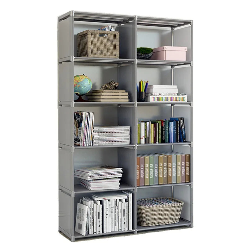 Multi-Layer Metal Bookshelf