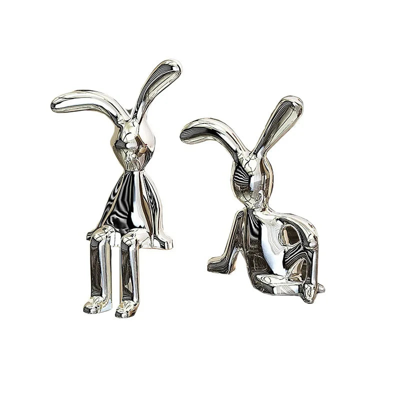 Creative Cartoon Sitting Posture Long-eared Rabbit Ornament