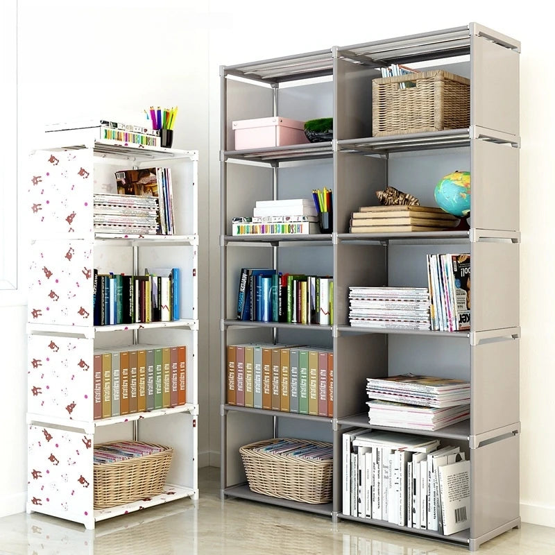 Multi-Layer Metal Bookshelf