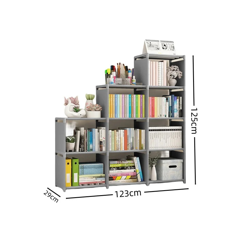 Multi-Layer Metal Bookshelf