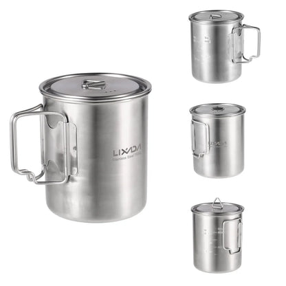 Lixada 750ml Stainless Steel Outdoor Cup