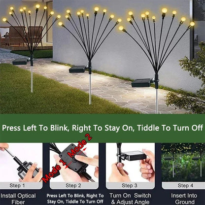 Solar Garden Light Swing LED Firefly Lamp