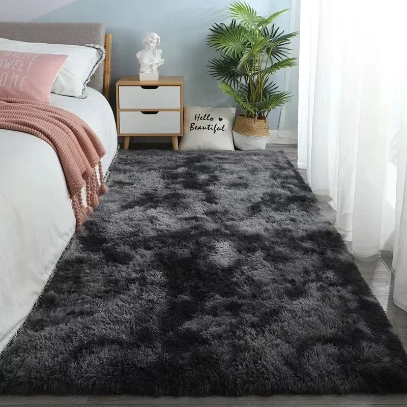 Soft Gray Plush Carpet