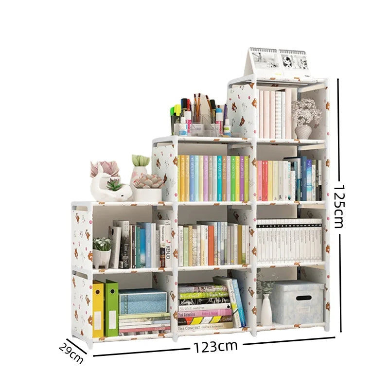 Multi-Layer Metal Bookshelf